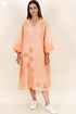 Mulmul Cotton Kaftan Dress With Block Print