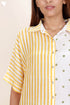 Modal Silk Boxy Shirt In Graphic Block Print
