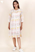 Mulmul Cotton Dress With Floral Block Print