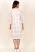 Mulmul Cotton Dress With Floral Block Print