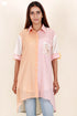 Mulmul Color Blocked Shirt With Embroidery