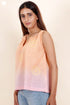 SlubCotton Ombre Dyed Top With Embroidery