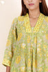 Modal Silk Dress In Floral Block Print