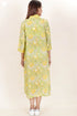 Modal Silk Dress In Floral Block Print