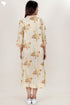 Modal Silk Dress In Floral Block Print