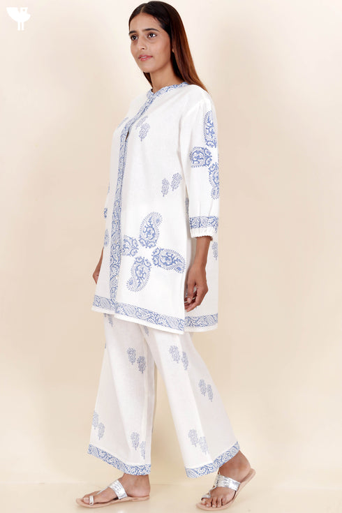 Khaadi Cotton Co-Ord Set In Floral Block Print