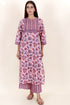 Cambric Cotton Kurta In Floral Block Print