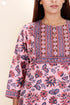 Cambric Cotton Kurta In Floral Block Print