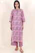 Cambric Cotton Kurta In Paisley Block Print