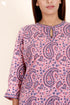 Cambric Cotton Kurta In Paisley Block Print