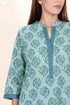 Cambric Cotton Kurta In Floral Block Print
