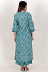 Cambric Cotton Kurta In Floral Block Print
