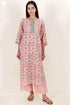 Cambric Cotton Kurta In Floral Block Print