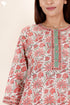 Cambric Cotton Kurta In Floral Block Print
