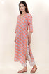 Cambric Cotton Kurta In Floral Block Print