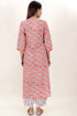 Cambric Cotton Kurta In Floral Block Print