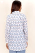 Mulmul Cotton Pleated Shirt In Floral Block Print