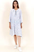 Mulmul Cotton Midi DressIn Graphic Block Print