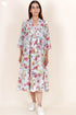 Mulmul Cotton Dress In Floral Print