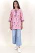 Cambric Cotton Top in Floral Block Print