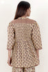 Cambric Cotton Top in Floral Block Print