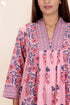 Cambric Cotton Dress In Floral Block Print