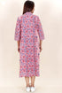 Cambric Cotton Dress In Floral Block Print