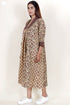 Cambric Cotton Dress In Floral Block Print