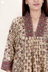 Cambric Cotton Dress In Floral Block Print