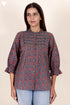 Cambric Cotton Top In Block Print