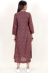 Cambric Cotton Midi Dress In Block Print
