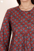 Cambric Cotton Top In Block Print