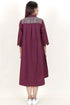 Linen Dress With Block Print