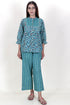 Cambric Cotton Top in Floral Block Print