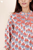 Cambric Cotton Top in Floral Block Print