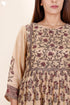 Modal Silk Midi Dress With Floral Block Print