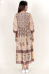 Modal Silk Midi Dress With Floral Block Print