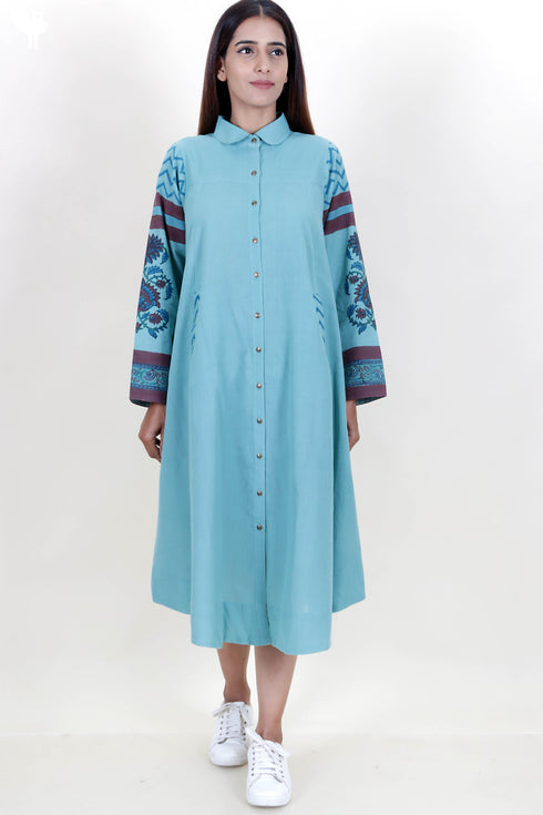 Khaadi Dress In Floral Block Print