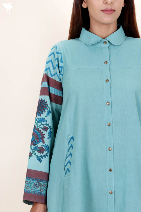 Khaadi Dress In Floral Block Print