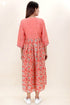 Silk Cotton Dress In Floral Block Print