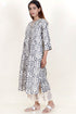 Cotton Slub Dress In Block Print