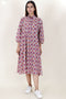 Crepe Cotton Dress In Block Print