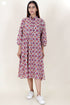 Crepe Cotton Dress In Block Print