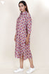 Crepe Cotton Dress In Block Print