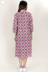 Crepe Cotton Dress In Block Print