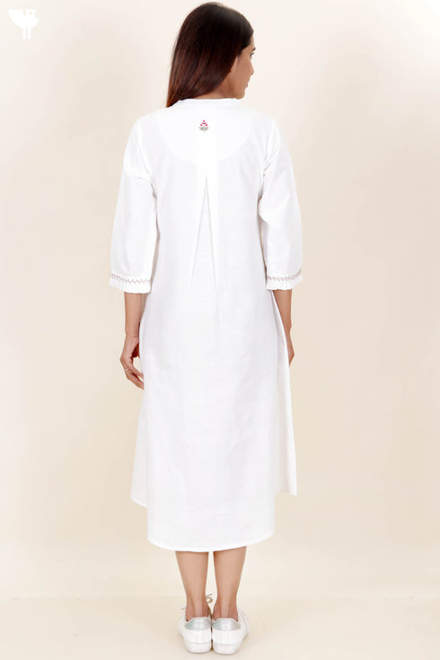 Khaadi Cotton Midi Dress in White