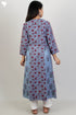 100% Khaadi Cotton Button Down Dress With Floral Block Print