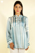 Satin Top in Graphic Block Print