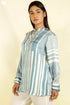 Satin Top in Graphic Block Print