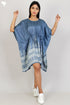 Satin Poncho in Graphic Block Print